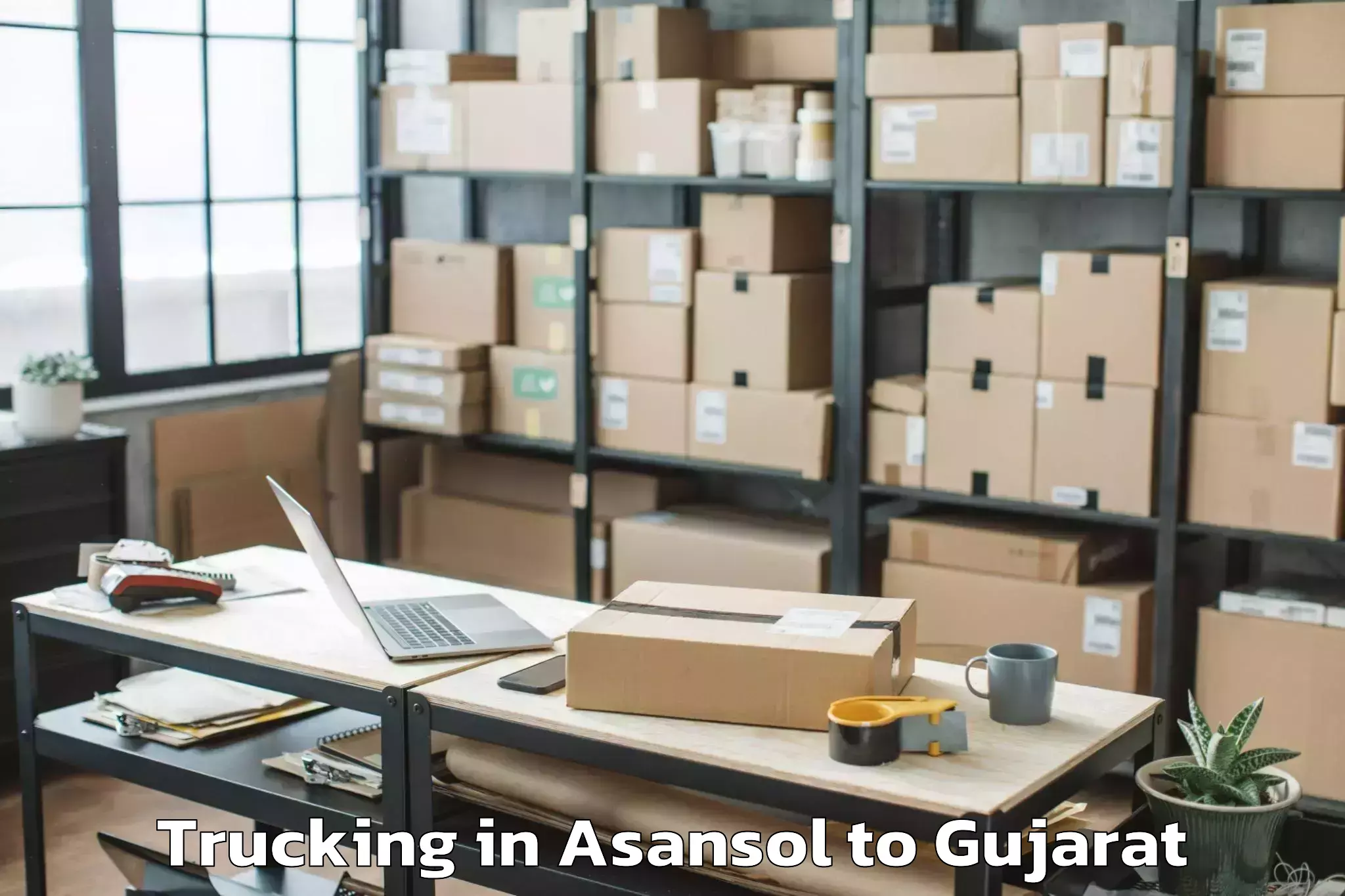 Book Your Asansol to Jamkandorna Trucking Today